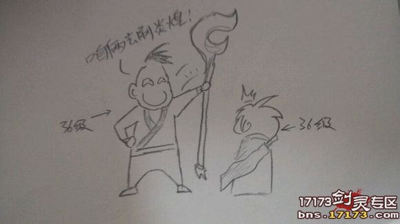 小学生手工恶搞同人漫画 两个逗比游剑灵三