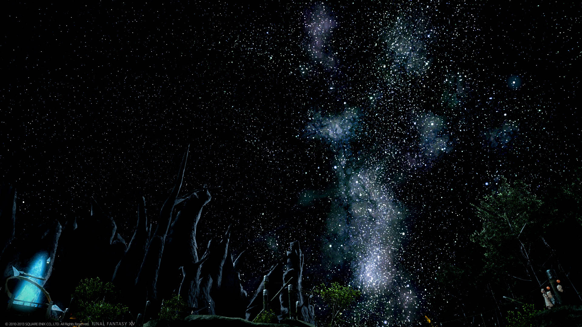 暗森林的夜景_最终幻想14精彩美图_牛游戏网; 《最终幻想14》高清壁纸