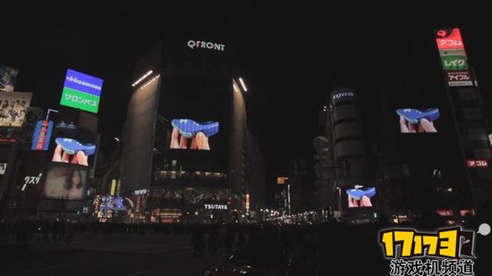 口袋妖怪ORAS发售广告 涩谷四屏幕展示